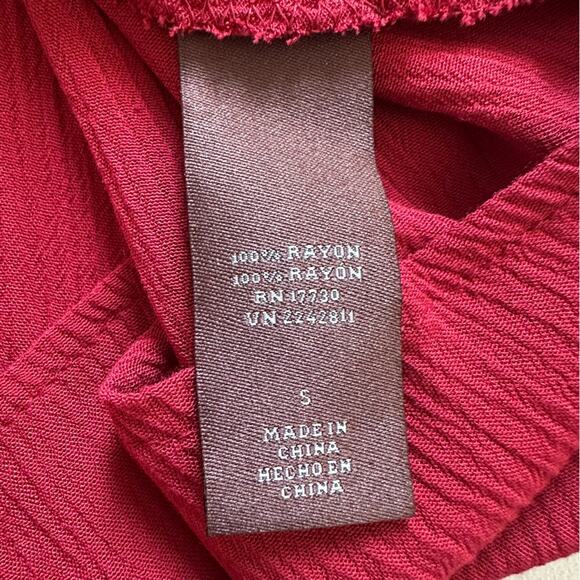 Knox Rose Dress Long Sleeve Cold Shoulder Red Gold Silver Embellished Boho Small - Picture 11 of 12